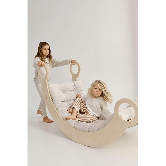 Leagăn Montessori XL din lemn - natural