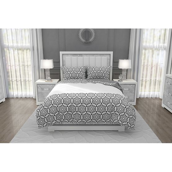 Lenjerie de pat bumbac Glamour flowers 140x200cm + 70x90cm