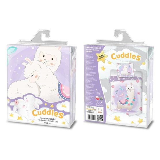 Lenjerie de pat copii 135x100 cm + 60x40 cm Lama