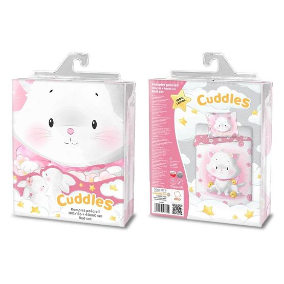 Lenjerie de pat copii 135x100 cm + 60x40 cm Pisicuta