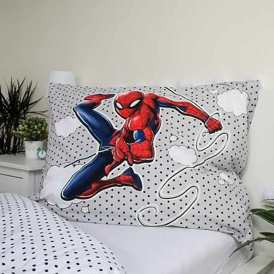 Lenjerie de pat cu efect strălucitor Spiderman 140 x 200 cm + 70 x 90 cm