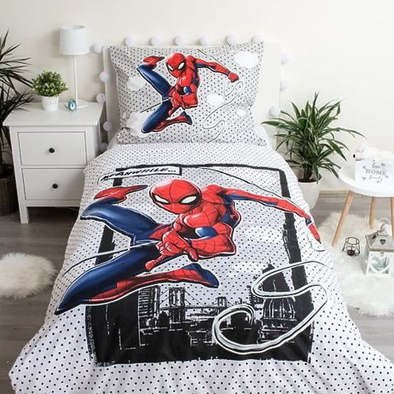 Lenjerie de pat cu efect strălucitor Spiderman 140 x 200 cm + 70 x 90 cm