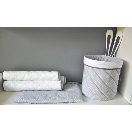 Lenjerie de pat din 2 piese pentru copii – model iepuraș gri