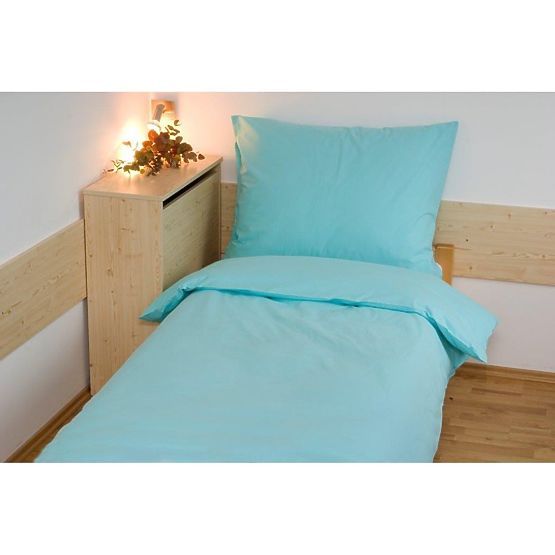Lenjerie de pat din bumbac de culoare uni 140x200 cm - Turcoaz