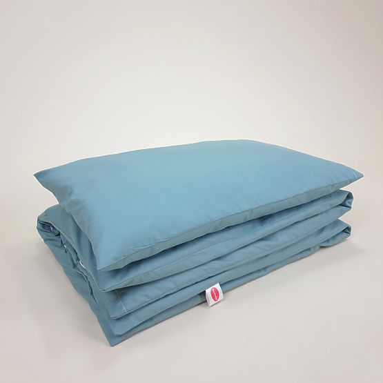 Lenjerie de pat din bumbac pentru copii 120x90 cm - verde