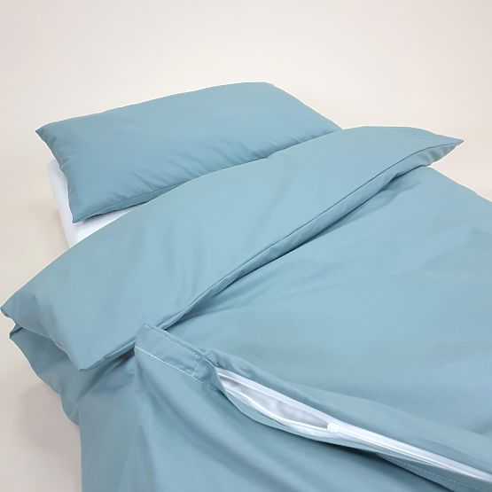 Lenjerie de pat din bumbac pentru copii 120x90 cm - verde