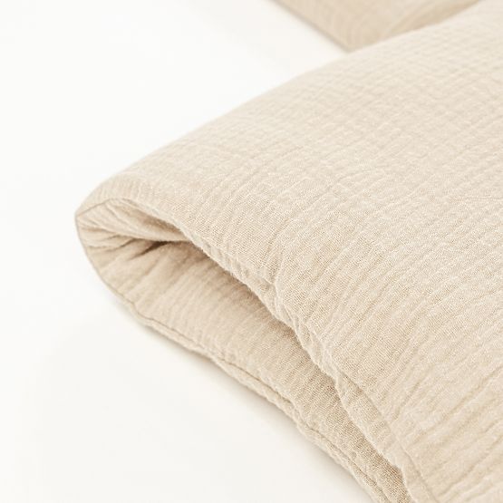 Lenjerie de pat din muselină Ourbaby 135x100 + 40x60 cm - ecru
