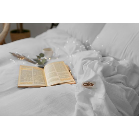 Lenjerie de pat muselina 140x200 cm + 70x90 cm gri deschis