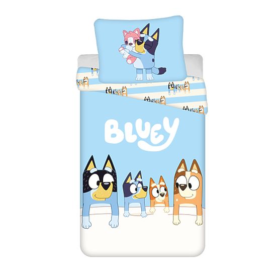 Lenjerie de pat pentru copii Bluey 140x200 cm + 70x90 cm
