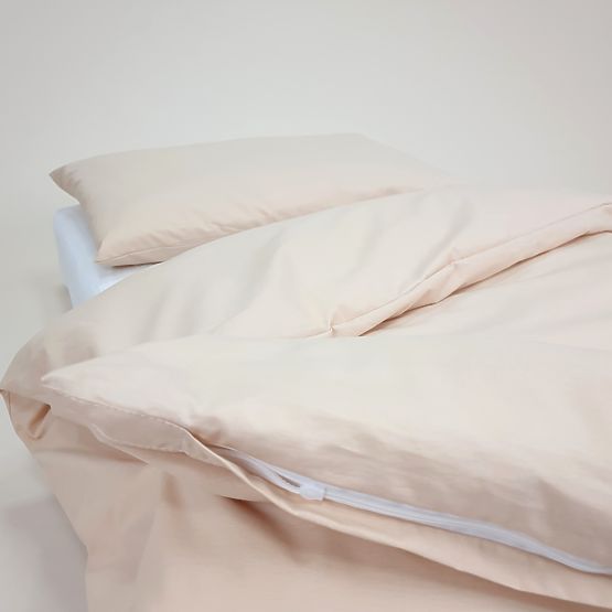 Lenjerie de pat pentru copii din bumbac 100x135 cm - bej