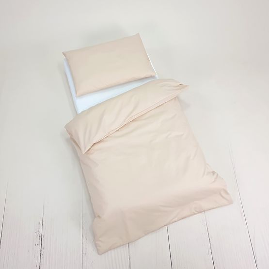 Lenjerie de pat pentru copii din bumbac 100x135 cm - bej