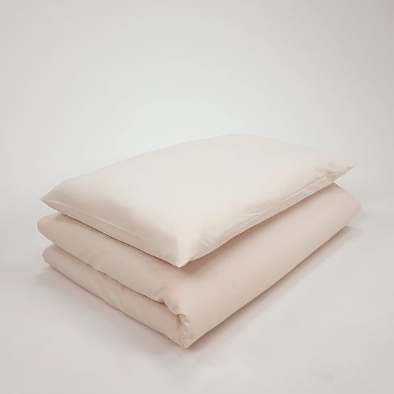 Lenjerie de pat pentru copii din bumbac 100x135 cm - bej