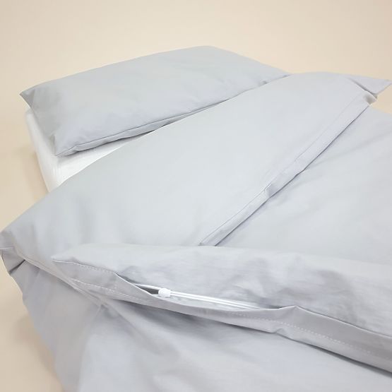 Lenjerie de pat pentru copii din bumbac 120×90 cm - gri