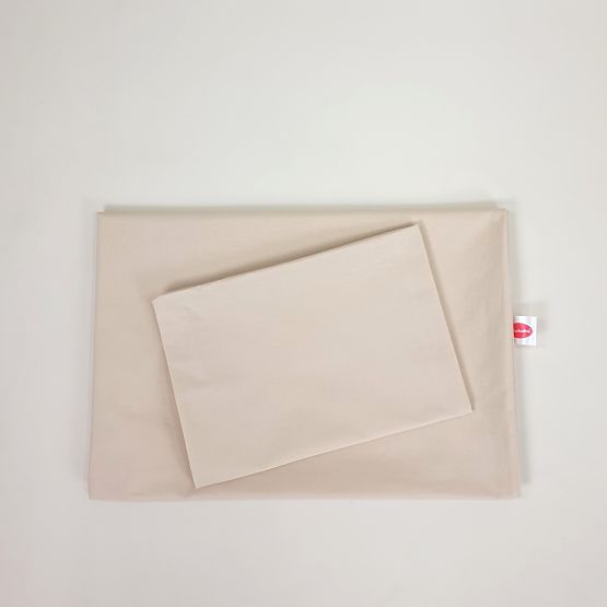 Lenjerie de pat pentru copii din bumbac 120x90 cm - bej
