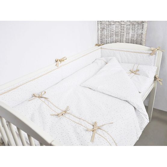 Lenjerie de pat pentru copii în 3 piese mini-mini bej