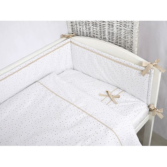Lenjerie de pat pentru copii în 3 piese mini-mini bej