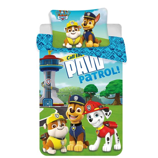 Lenjerie de pat pentru copii Patrula cățelușilor baby 100x135 cm + 40x60 cm