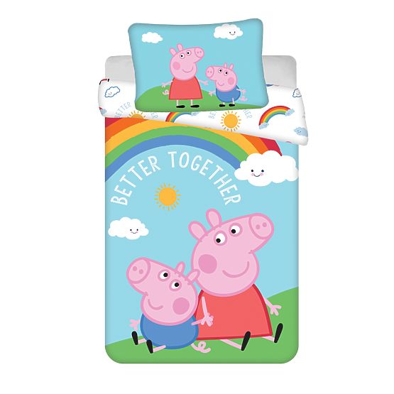 Lenjerie de pat Peppa Pig 100 x 135 cm + 40 x 60 cm