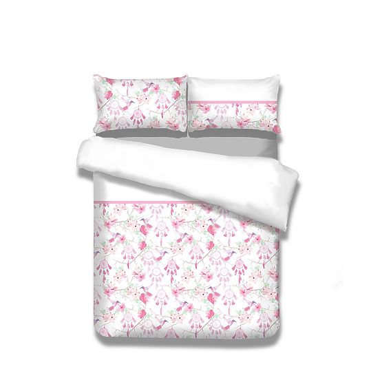 Lenjerie de pat SNUGGY albă cu imprimeu floral 155x220*2+80x80*2 AmeliaHome
