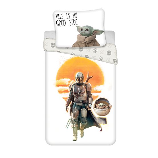 Lenjerie de pat Star Wars - Mandalorian 140 x 200 cm + 70 x 90 cm
