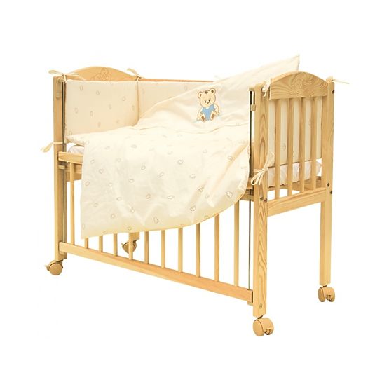Lenjerie patut din 7 piese - Scarlett Baby - Teddy Bear - Bej