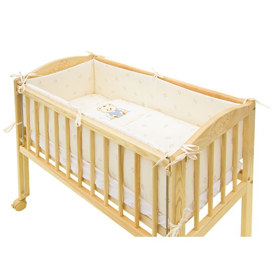 Lenjerie patut din 7 piese - Scarlett Baby - Teddy Bear - Bej
