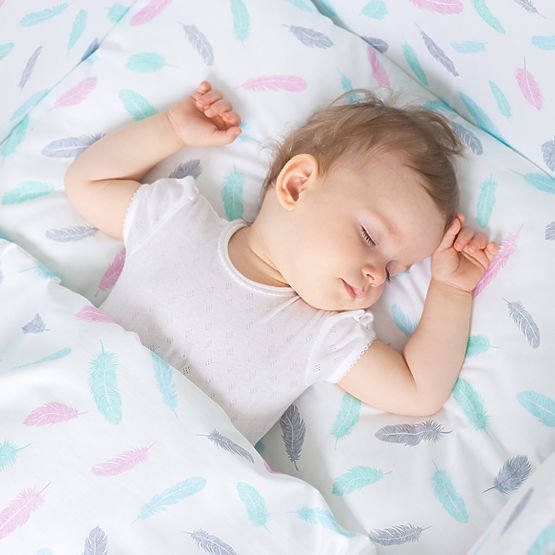 linens cu umple pastel pene