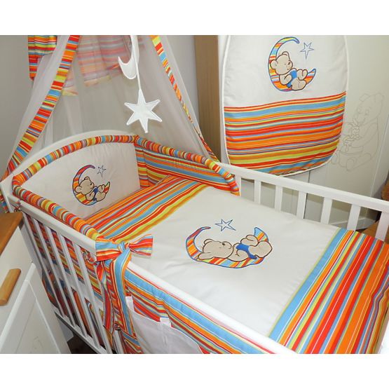 linens la cribs - dungi roșu