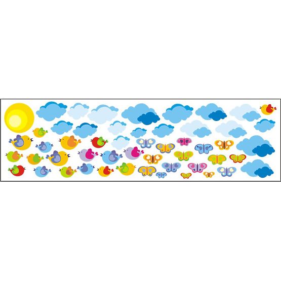 lipicios decorare nori și păsări - 0,5 m²