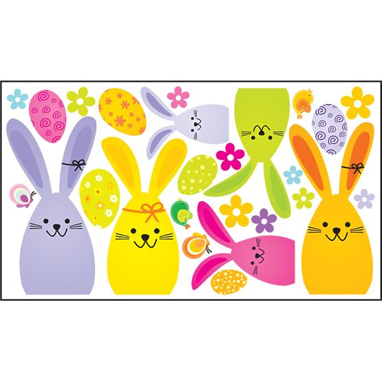 lipicios decorare pe fereastră - Paști