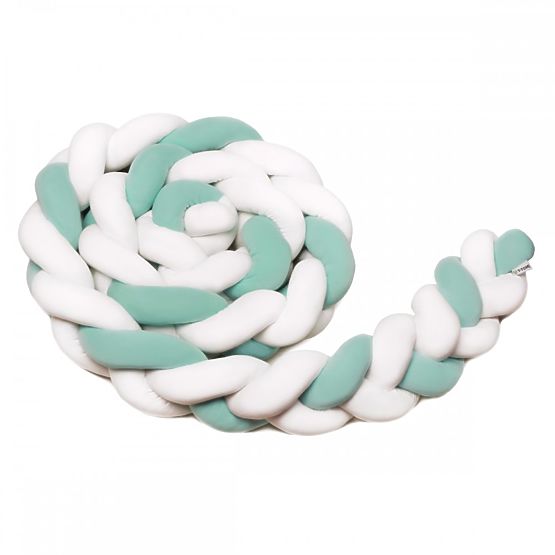 Mantinel împletit 360 cm - alb menta