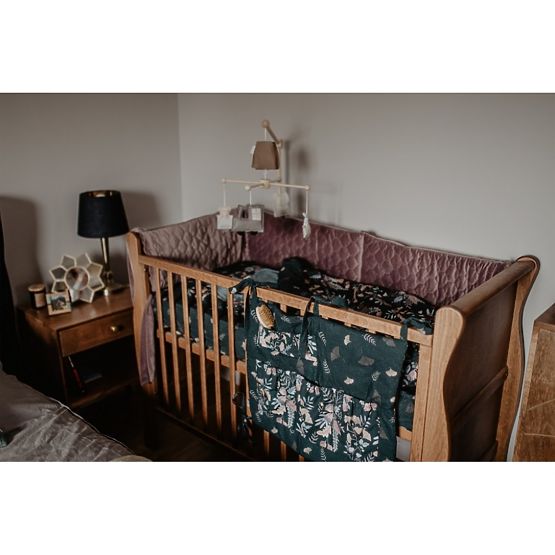 Mantinel pentru pătuț Secret Garden - violet