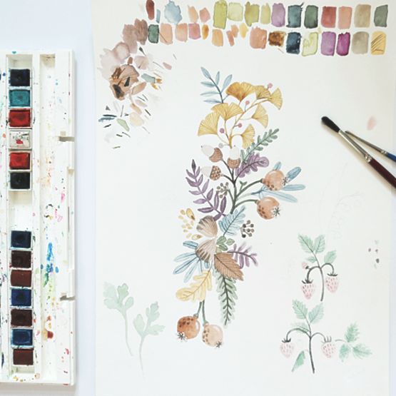 Mantinel pentru pătuț Secret Garden - violet