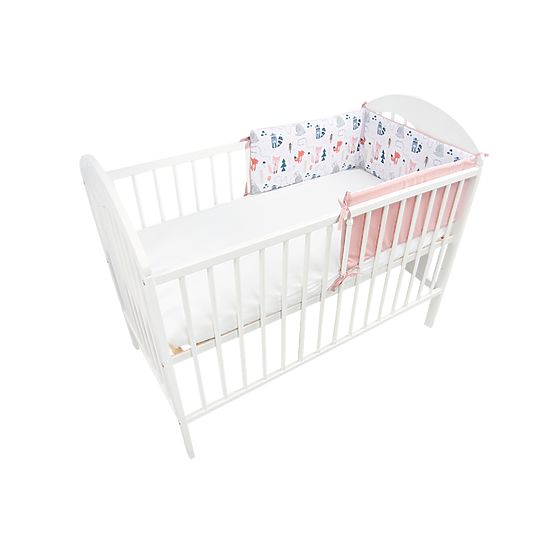 Mantinela de protectie 180 pentru patut Fox - roz
