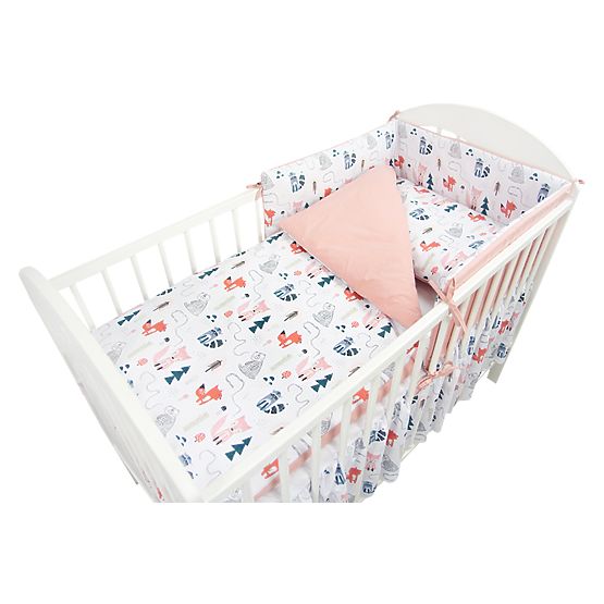 Mantinela de protectie 180 pentru patut Fox - roz