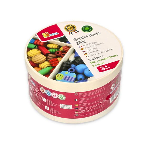 Mărgele din lemn - set mare