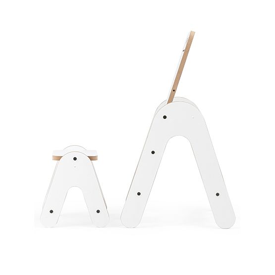 Masă cu tablă Massam - Alb