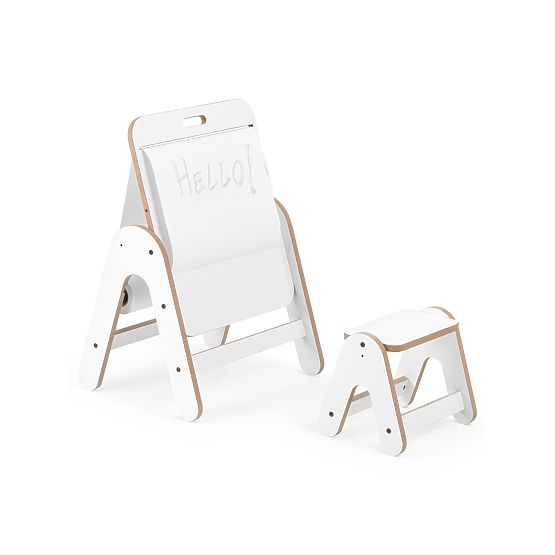 Masă cu tablă Massam - Alb