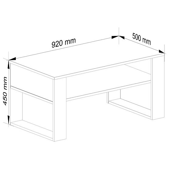 MASĂ DE CAFEA DOMI STEJAR SONOMA / ALB