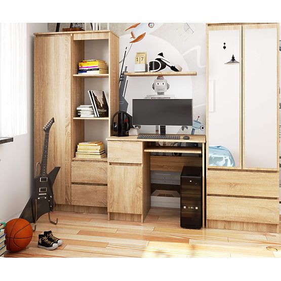 MASĂ DE CALCULATOR 90 cm PIXEL STÂNGA PK SONOMA