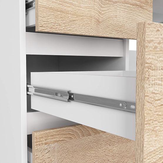 MASĂ DE CALCULATOR A-11 135 cm 6 SERTARE PK ALB / SONOMA