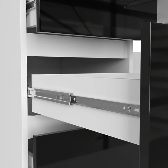 MASĂ DE CALCULATOR A-11 135 cm 6 SERTARE PK ALBĂ / NEGRU LUCIOASĂ
