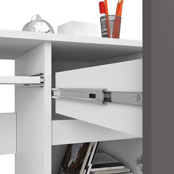 MASĂ DE CALCULATOR PIKSEL PK ALB / GRI - DREAPTA