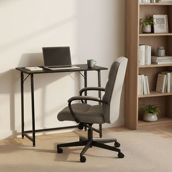 Masă de calculator pliabilă 80x45 cm suport pentru laptop negru ModernHome