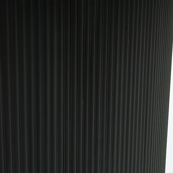 Masă de dining Maurizio 180 cm, neagră, cu caneluri