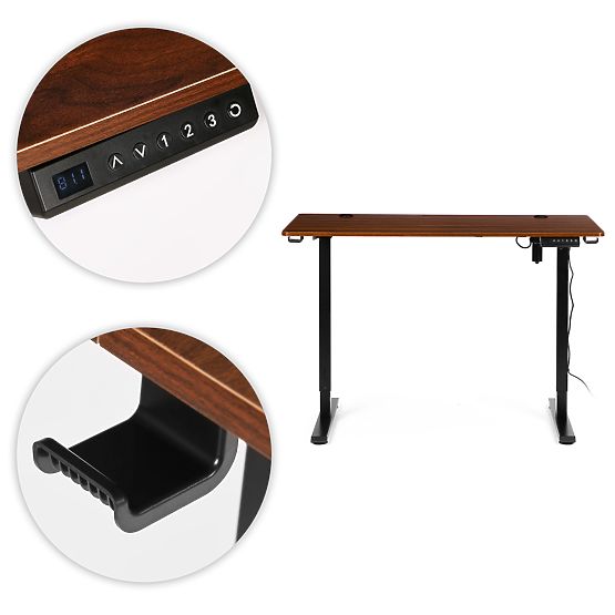 Masă electrică reglabilă 120x60 cm, înălțime reglabilă 72-117 cm ModernHome
