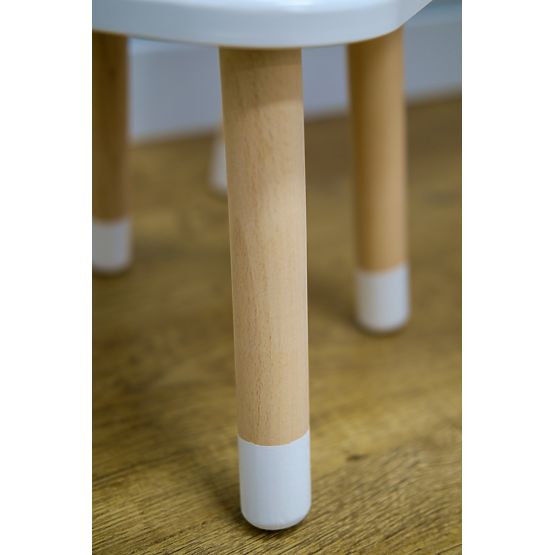 Masă pentru copii cu scaune - Urechi - albă