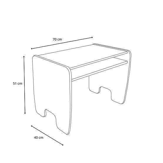 masă pentru copii Timi + scaun MDF culoare alb / stejar craft auriu