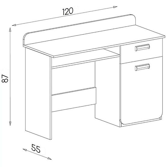 Măsuța de scris Lorenta-aspect de lămâie
