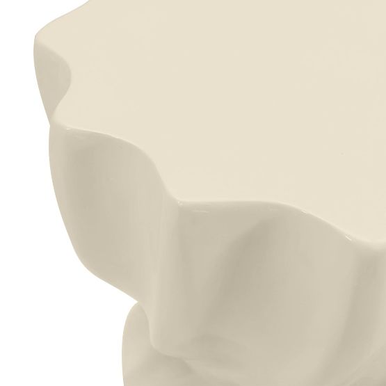 Măsuță laterală Bloom 35 cm, bej, lucioasă